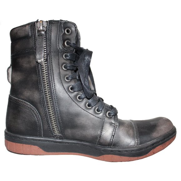 Diesel Basket Butch Zippy Leather Boots 7 US - Picture 1 of 7